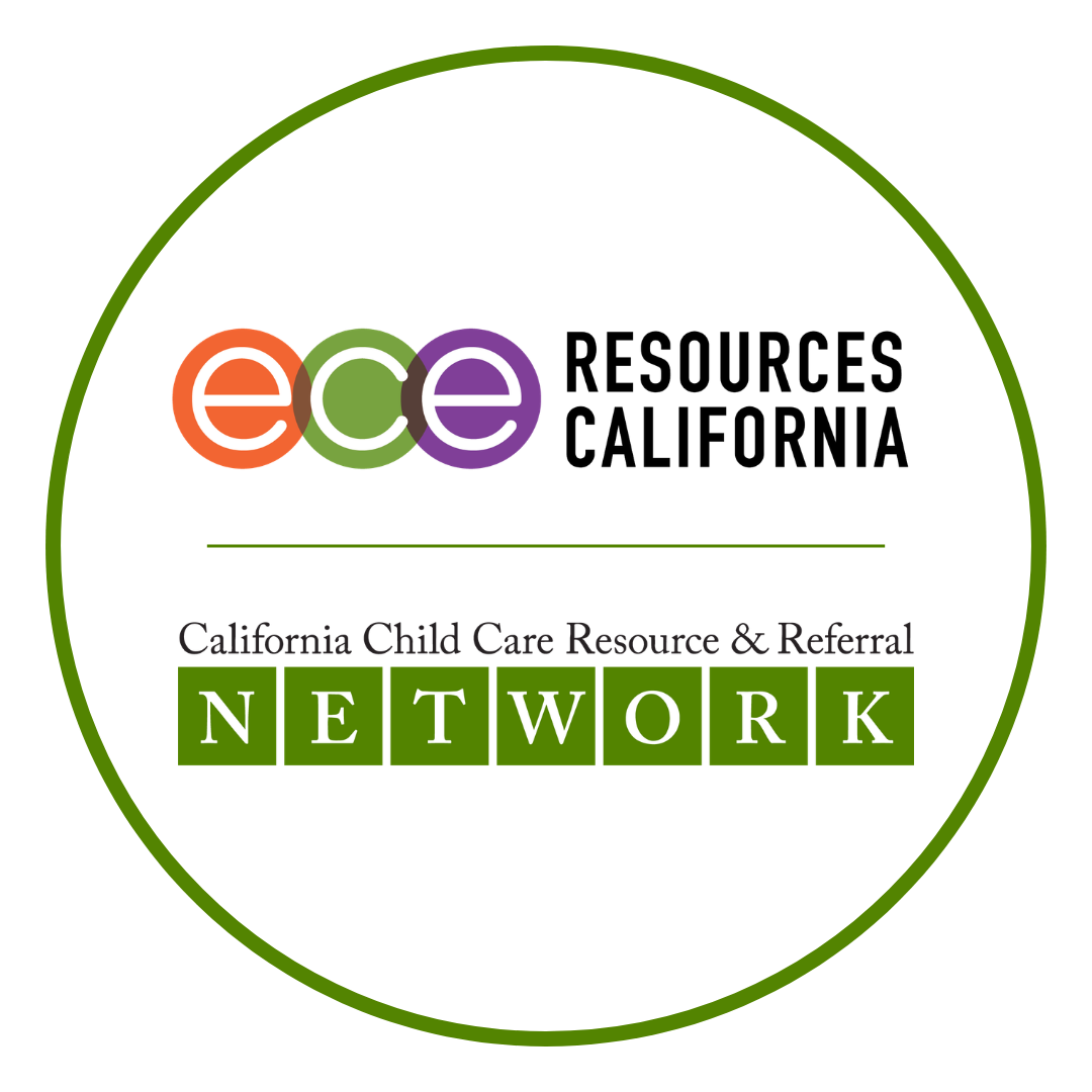 Circular logo of "ece Resources California" with "California Child Care Resource & Referral Network."